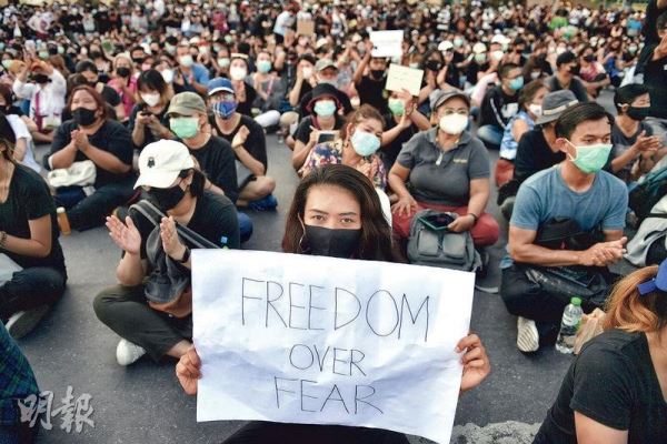 泰罕有大集會 三大訴求 2014政變後最大反政府抗議